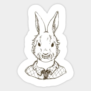 Scary Bunny Halloween Costume Sticker